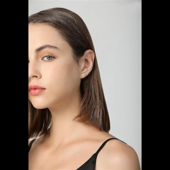 8Pairs Tiny Flat Back Earrings for Women14K Gold Plated Surgical Stainless Steel - Picture 5 of 8